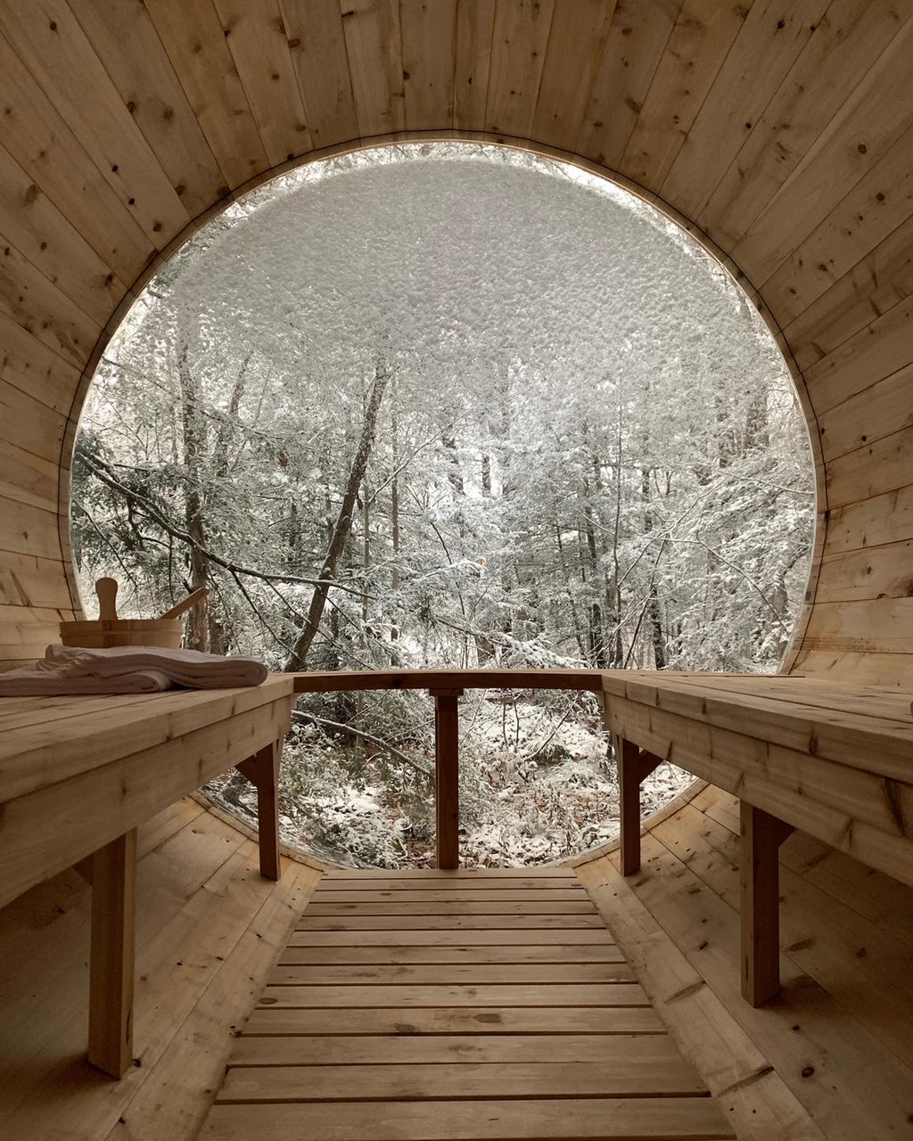 Panoramic Barrel Sauna Window Only