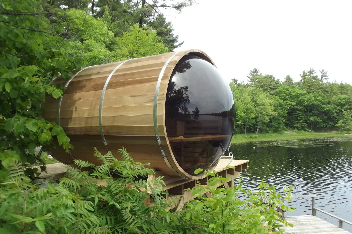 Barrel Sauna with Panoramic Window